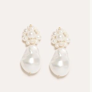 Tra-la-la Pearl and Gold Vermeil Earrings